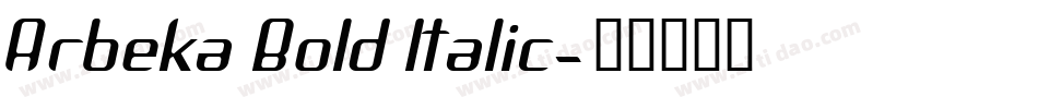 Arbeka Bold Italic字体转换